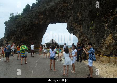 Trou de serrure de Cujo, Boracay Newcoast, Boracay, les Visayas, Philippines, Asie du Sud-est. Banque D'Images