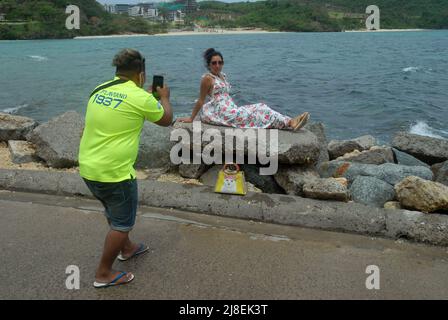 Trou de serrure de Cujo, Boracay Newcoast, Boracay, les Visayas, Philippines, Asie du Sud-est. Banque D'Images