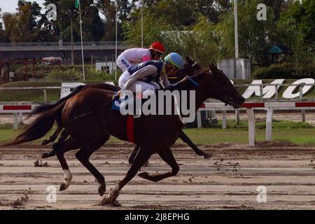 BUENOS AIRES: 13.05.2022 courses hippiques à l'Hippodrome de Palerme, ouvert en 1876 et toujours actif avec plus de 10 courses par jour Banque D'Images