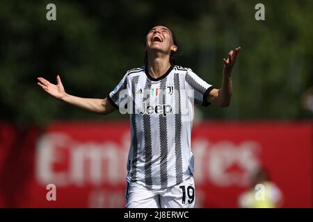 Stade de Vismara, Milan, Italie, 14 mai 2022, Annahita Zamanian Bakhtiari (Juventus FC) célèbre après avoir marquant le premier but du match du de son côté Banque D'Images