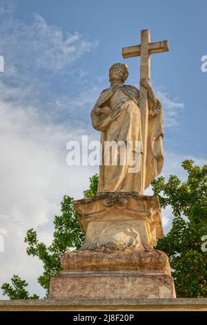 Statue de Sainte-Hélène à Bjelovar en Croatie Banque D'Images