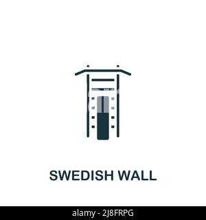 Icône de mur suédois. Monochrome simple Fitness icône pour modèles, web design et infographies Illustration de Vecteur