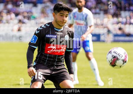 Odense, Danemark. 15th mai 2022. José Gallegos (15) de Sonderjyske vu pendant le match Superliga de 3F entre Odense Boldklub et Sonderjyske au Parc d'énergie de la nature à Odense. (Crédit photo : Gonzales photo/Alamy Live News Banque D'Images