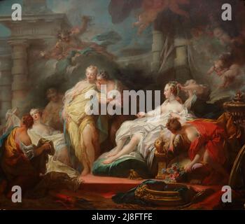 Psyché montrant ses Sœurs ses dons de Cupid par le peintre français Jean-Honoré Fragonard à la National Gallery, Londres, Royaume-Uni Banque D'Images