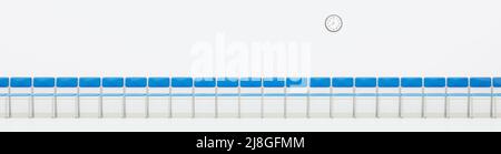 Chambre vide ou bureau avec chaises.Salle d'attente.Arrière-plan surréaliste avec espace de copie.illustration 3d, rendu 3d. Banque D'Images