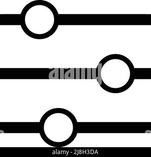 icône de contrôle du curseur. Vecteurs de contrôle de volume. Vecteur modifiable. Illustration de Vecteur