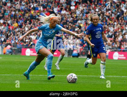 LONDRES, ANGLETERRE - 15 MAI : Chloe Kelly de Manchester City WFC lors de la finale de la coupe FA féminine entre Chelsea Women et Manchester City Women à Wembley St Banque D'Images