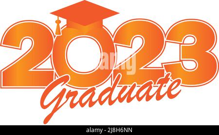 Orange classe de 2023 diplômés Banque D'Images