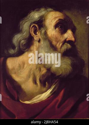 Saint-Pierre par Guercino (Giovanni Francesco Barbieri) (1591-1666) ; Palazzo Pitti, Florence, Italie ; Italien, non protégé par copyright. Banque D'Images