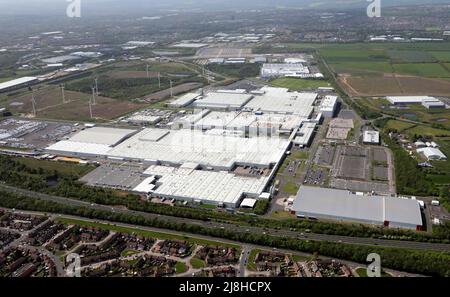 Vue aérienne de l'usine automobile de Nissan à Sunderland - Nissan Motor Manufacturing UK Ltd, Tyne & Wear, Royaume-Uni Banque D'Images