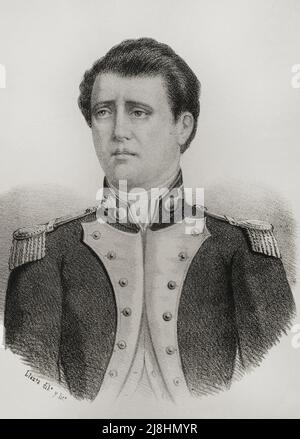 Pedro Velarde y Santilán (1779-1808). Armée espagnole. Portrait, 19th siècle. Banque D'Images