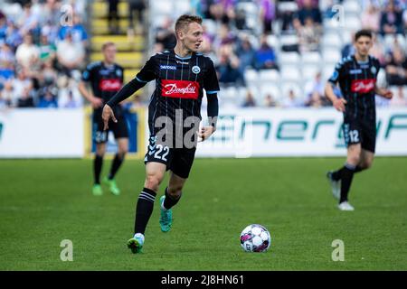 Odense, Danemark. 15th, mai 2022. Emil Frederiksen (22) de Sonderjyske vu pendant le match Superliga de 3F entre Odense Boldklub et Sonderjyske au Parc d'énergie de la nature à Odense. (Crédit photo: Gonzales photo - Balazs Popal). Banque D'Images