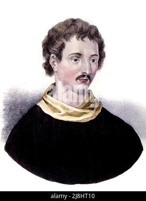 Portrait de Giordano Bruno (1548 - 1600), philosophie italien Banque D'Images