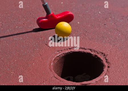 Activités sportives de mini-golf Banque D'Images