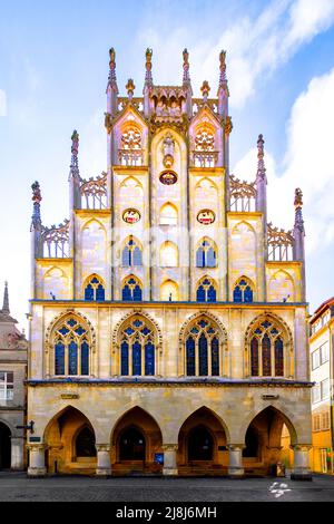 hôtel de ville historique de. Münster, le lieu où le traité de paix westphalien a été signé Banque D'Images