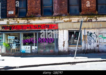 Magasins Withy Grove, Danztic Street, Manchester, Angleterre Banque D'Images