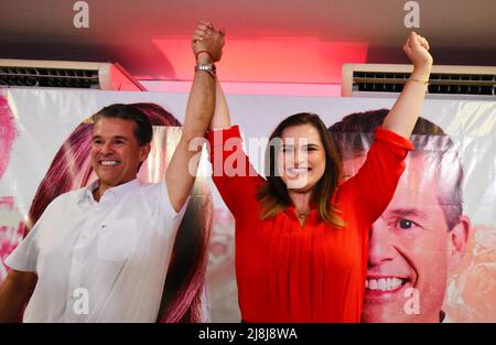 Recife, Brésil. 16th mai 2022. PE sur son billet. La conférence de presse a eu lieu au siège du parti dans le quartier de Terreão. Recife. Credit: João Carlos Mazella/FotoArena/Alay Live News Banque D'Images