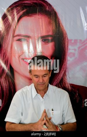 Recife, Brésil. 16th mai 2022. PE sur son billet. La conférence de presse a eu lieu au siège du parti dans le quartier de Terreão. Recife. Credit: João Carlos Mazella/FotoArena/Alay Live News Banque D'Images