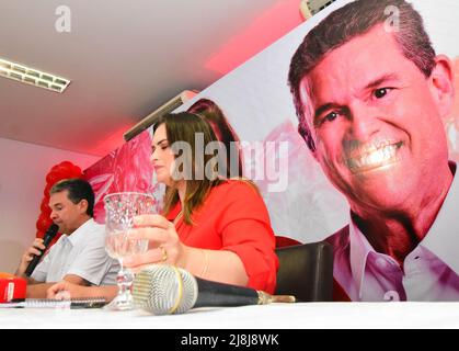 Recife, Brésil. 16th mai 2022. PE sur son billet. La conférence de presse a eu lieu au siège du parti dans le quartier de Terreão. Recife. Credit: João Carlos Mazella/FotoArena/Alay Live News Banque D'Images