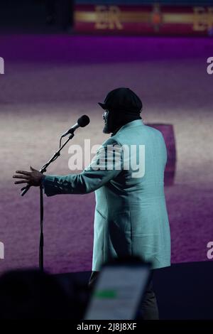 Windsor, Berkshire, Royaume-Uni. 15th mai 2022. Chanteur Gregory porter. Les clients ont été ravis d'assister à la célébration du Jubilé de platine ce soir dans le domaine privé du château de Windsor. 1 300 artistes du Commonwealth et du monde entier ont pris part à la spectaculaire Gallop à travers la célébration du temps de sa Majesté la Reine 70 ans en tant que reine. Crédit : Maureen McLean/Alay Live News Banque D'Images