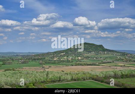 Badacsony est une colline volcanique à Hungray, au nord du lac Balaton et une région viticole populaire Banque D'Images