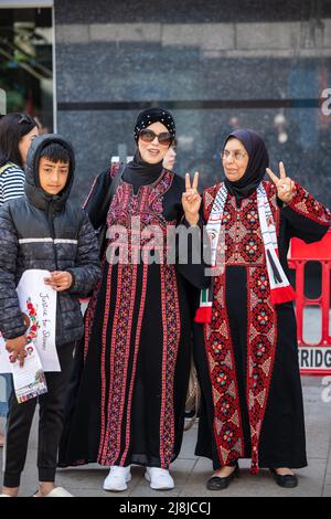 Boycott des biens israéliens pour la liberté en Palestine, manifestation par la population immigrée palestinienne en Irlande Limerick, mai 15,2022 Banque D'Images