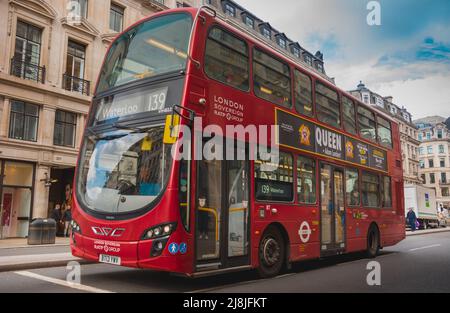 Véhicule des transports en commun depuis Londres. Banque D'Images