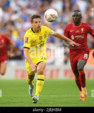 14 Mai 2022 - Chelsea v Liverpool - Emirates FA Cup final - Stade Wembley Cesar Azpilicueta pendant la finale de la FA Cup au Stade Wembley crédit photo : © Mark pain / Alamy Live News Banque D'Images