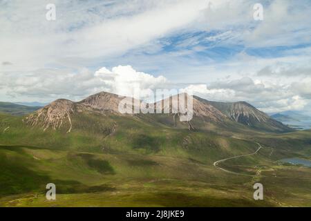 La cuilline rouge sur l'île de Skye, beinn dearg mhor, glamaig Banque D'Images