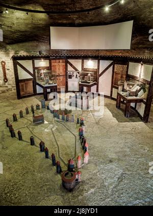 Musée des fortifications de Kiek in de Kok, intérieur, vieille ville, Tallinn, Estonie Banque D'Images