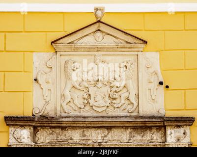 Maison des Blackheads, vue détaillée, 26 Pikk Street, Vieille ville, Tallinn, Estonie Banque D'Images