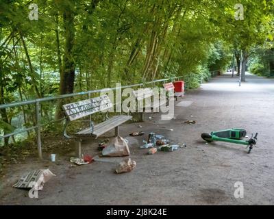 Parc aux liteaux le dimanche matin, Allemagne, Hambourg Banque D'Images