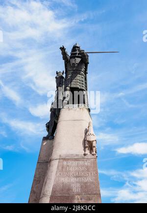 Monument au Grand-Duc Gediminas, Vilnius, Lituanie Banque D'Images