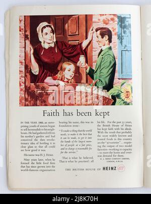 Old 1950s British Advertising for Heinz Foods Banque D'Images