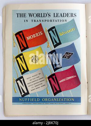 Old 1950s British Advertising for Nuffield Transportation Banque D'Images