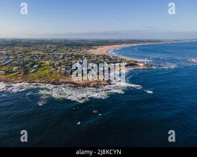 Vue aérienne de la station uruguayenne Jose Ignacio, à Punta del Este Uruguay Banque D'Images