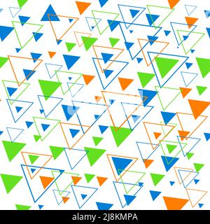 Triangles simples multicolores. Arrière-plan transparent. Illustration vectorielle Illustration de Vecteur