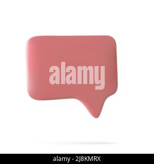 Bulle de parole rouge vierge Illustration de Vecteur