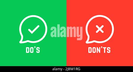 panneau d'information comme don t and don ts Illustration de Vecteur