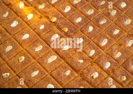 Bonbons arabes (Basbousa) - dessert, baklava ou baklawa closeup Banque D'Images