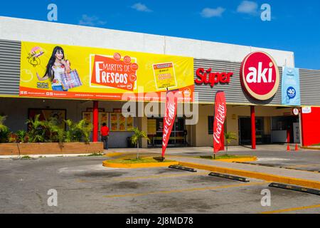 Aki supermarché mexicain, Progreso, Yucatan, Mexique Banque D'Images