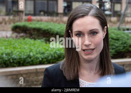 Bruxelles, Belgique. 24th mars 2022. Sanna Marin Premier ministre de Finlande au Sommet du Conseil européen - réunion des dirigeants de l'UE à Bruxelles. La Finlande a récemment confirmé son intention d'appliquer et d'adhérer à l'OTAN. (Photo de Nik Oiko/SOPA Images/Sipa USA) crédit: SIPA USA/Alay Live News Banque D'Images