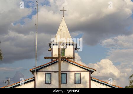 Aparecida de Goiania, Goiás, Brésil – 15 mai 2022 : détail du sanctuaire de Nossa Senhora Aparecida dans la ville d'Aparecida de Goiania. Banque D'Images