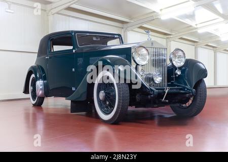 GALDAMES, ESPAGNE-8 AOÛT 2021: 1932 Rolls-Royce Phantom II S coupe Continental à Torre Loizaga (Miguel de la via) car Museum Banque D'Images