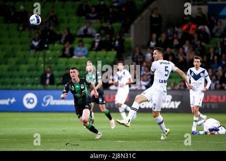 Melbourne, Australie, 17 mai 2022. Dylan Wenzel-Halls of Western United lors du match de demi-finale De football A-League entre Western United et la victoire de Melbourne à l'AAMI Park le 17 mai 2022 à Melbourne, en Australie. Crédit : Dave Helison/Speed Media/Alamy Live News Banque D'Images