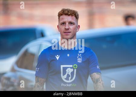 Nottingham, Royaume-Uni. 17th mai 2022. Jack Colback #8 de la forêt de Nottingham arrive au City Ground à Nottingham, Royaume-Uni, le 5/17/2022. (Photo de Ritchie Sumpter/News Images/Sipa USA) crédit: SIPA USA/Alay Live News Banque D'Images