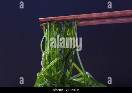 Asiatique Sea Food Green Compressed Kelp Silk Banque D'Images