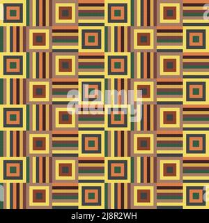 Tissu africain kente ethnique sans couture modèle.Parfait pour les tissus textiles, les fonds, la décoration et l'imprimé mode. Illustration de Vecteur