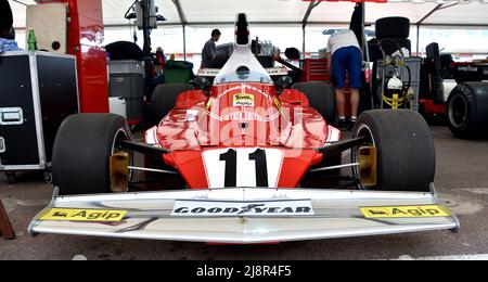 Grand prix historique de monaco 2022 - qualifications du samedi et course du dimanche - Ferrari 312T conduit par Niki Lauda en 1974 Banque D'Images