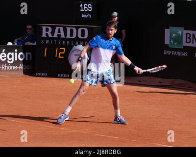 Cameron Norrie (GBR) en action contre Francisco Cerundolo (ARG) pendant la ronde 16 à l'Open Parc Auvergne-Rhone-Alpes Lyon 2022, ATP 250 Tournoi de tennis le 17 mai 2022 au Parc de la tête d'Or à Lyon, France - photo Patrick Cannaux / DPPI Banque D'Images